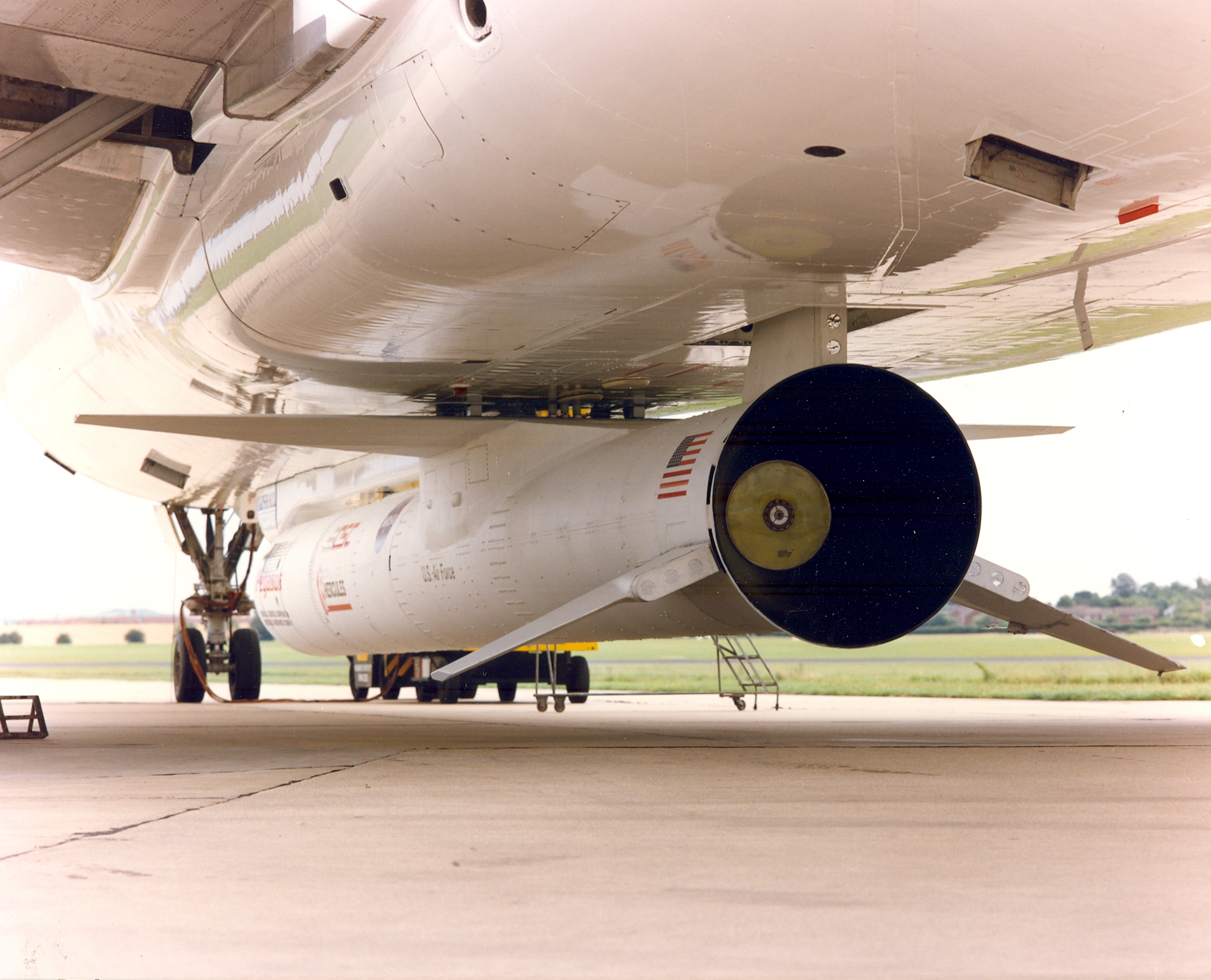 Stargazer - a Lockheed Martin L1011 TriStar modified by Marshall to carry a Pegasus XL satellite launch vehicle.